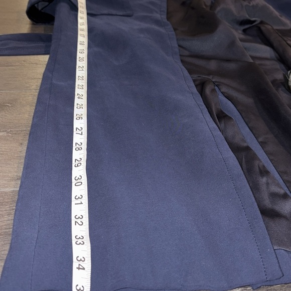 Club Monaco Birte Trench Belted Vest Size Small Navy - Picture 12 of 13